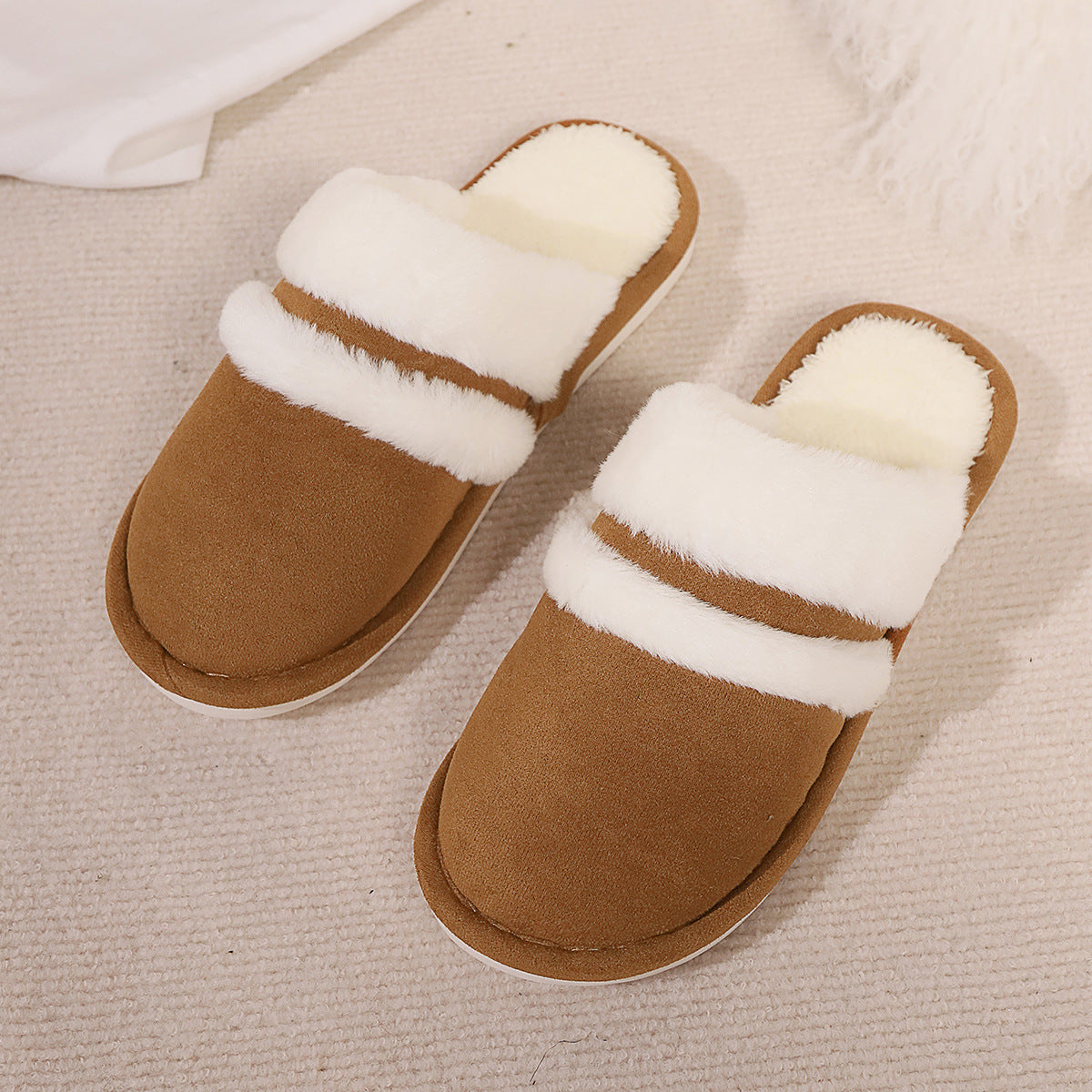 Winter Warm Thick Bottom Home Thickened Plush Slippers