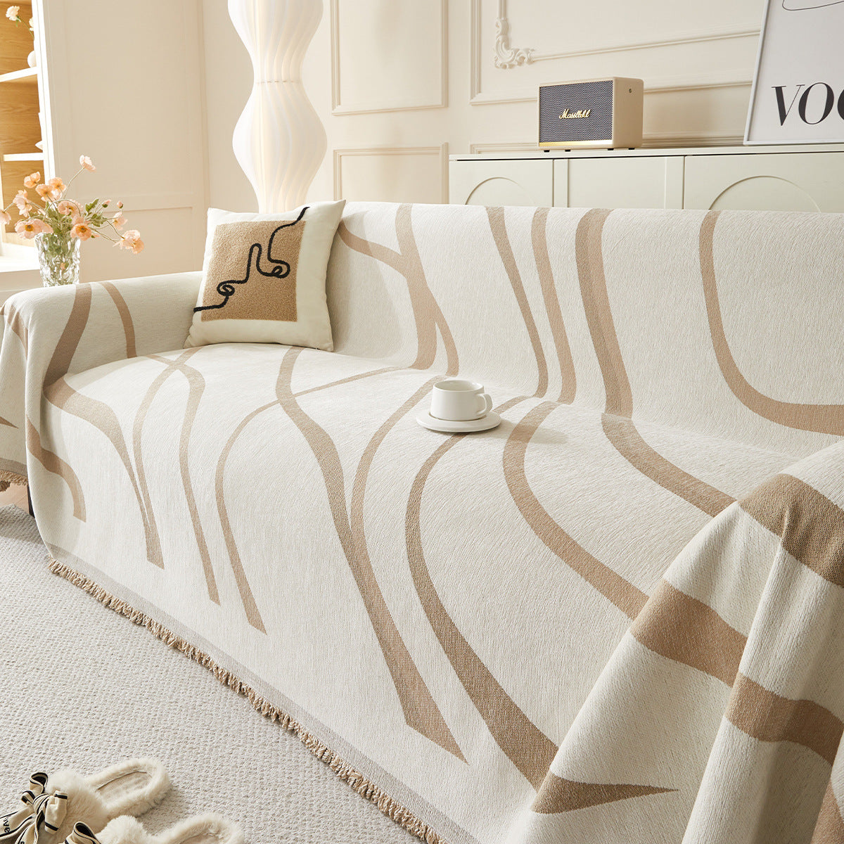Four Seasons Universal Sofa Cover, All-inclusive Chenille Sofa Towel Full Cover Cloth, Light Luxury Anti-cat Scratch Non-slip Sofa Cushion
