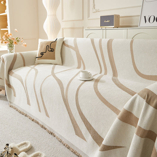 Four Seasons Universal Sofa Cover, All-inclusive Chenille Sofa Towel Full Cover Cloth, Light Luxury Anti-cat Scratch Non-slip Sofa Cushion