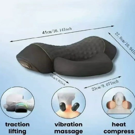 Neck Pillow, Specially Designed for Cervical Spine Support, Massages the Spine,Non-traction, Heat Therapy, Repair, Cylindrical Shape, Aids Sleep
