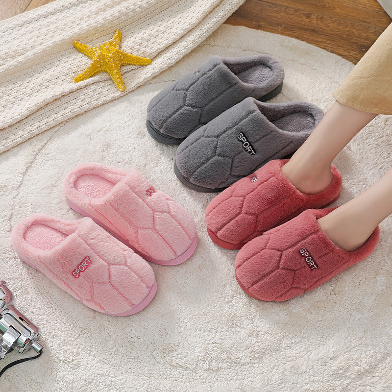 Cotton Slippers For Women, Men's Couple Winter Indoor Home Non-Slip Cotton Slippers