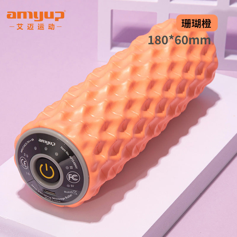 5-speed electric foam shaft yoga fitness vibration relaxation massage column electric corrugated fascia column yoga column