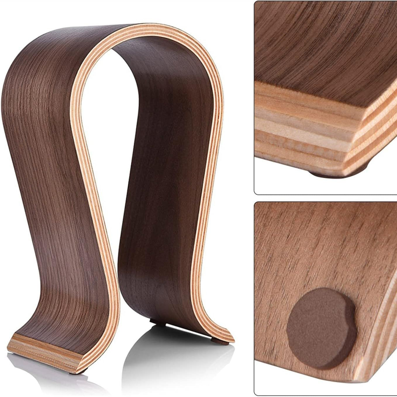 Stand Walnut Headphone Stand Display, Stand Modern Simple Wooden Headphone Stand Ornaments Living Room Bedroom