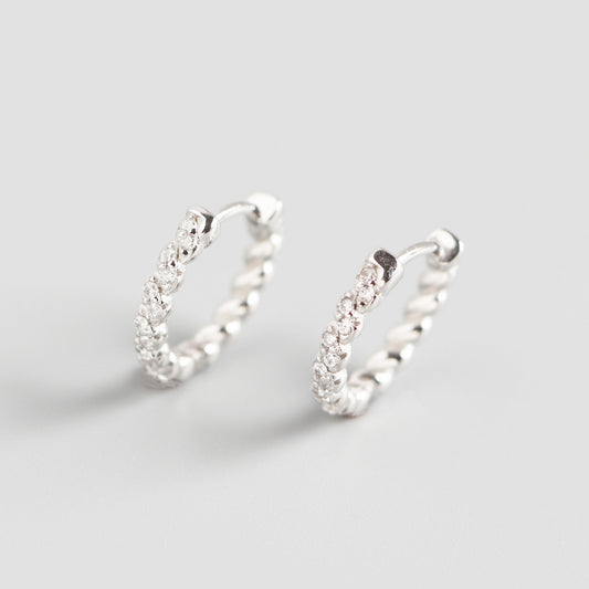 European and American hot sale S925 sterling silver custom circle zircon trendy ear buckle earring earrings earrings female one generation delivery