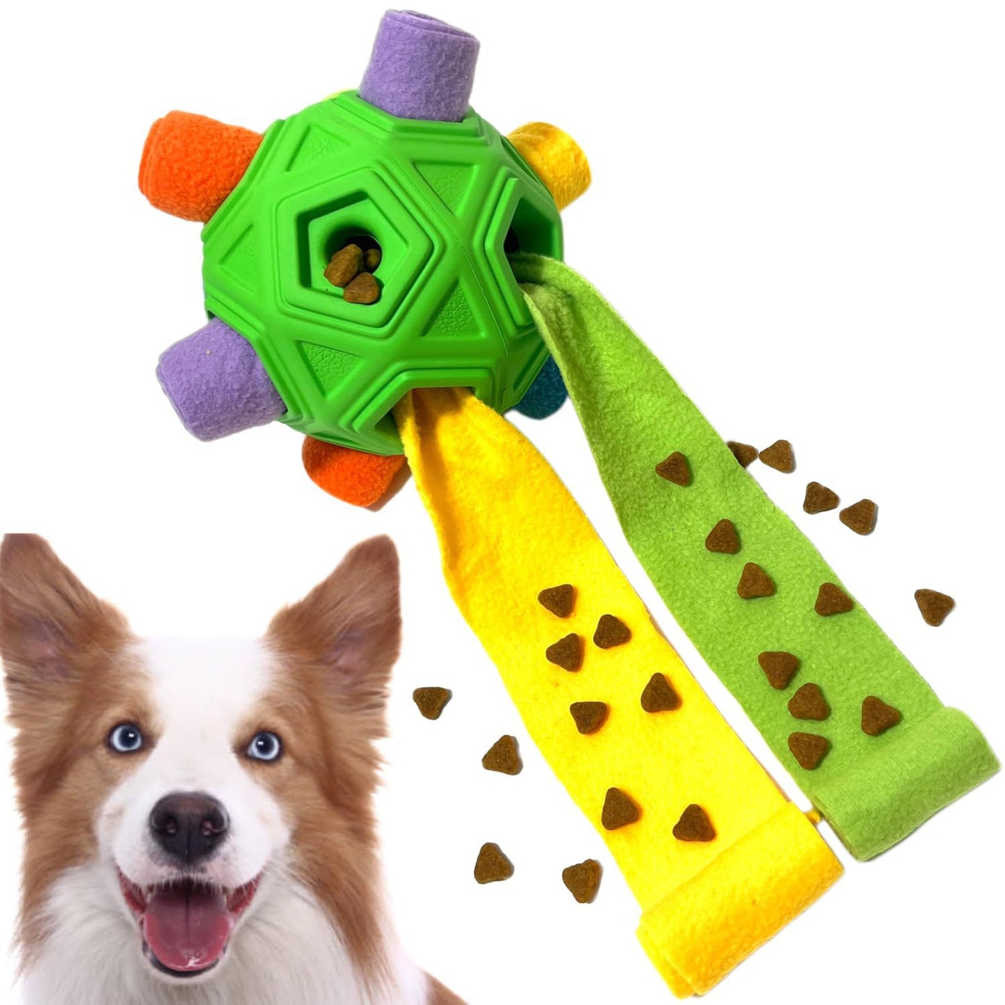 Cross-border pet hollow bite-resistant sniffing ball puzzle energy-consuming pet hidden food fried toy leaking food dog toy