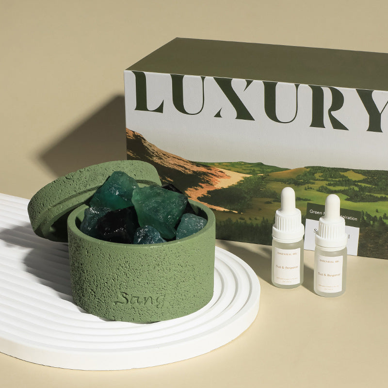 Manufacturer Icelandic Tundra Natural Aromatherapy Crystal Stone Diffuser Stone, Crystal Stone Fireless Aromatherapy Essential Oil Gift Box