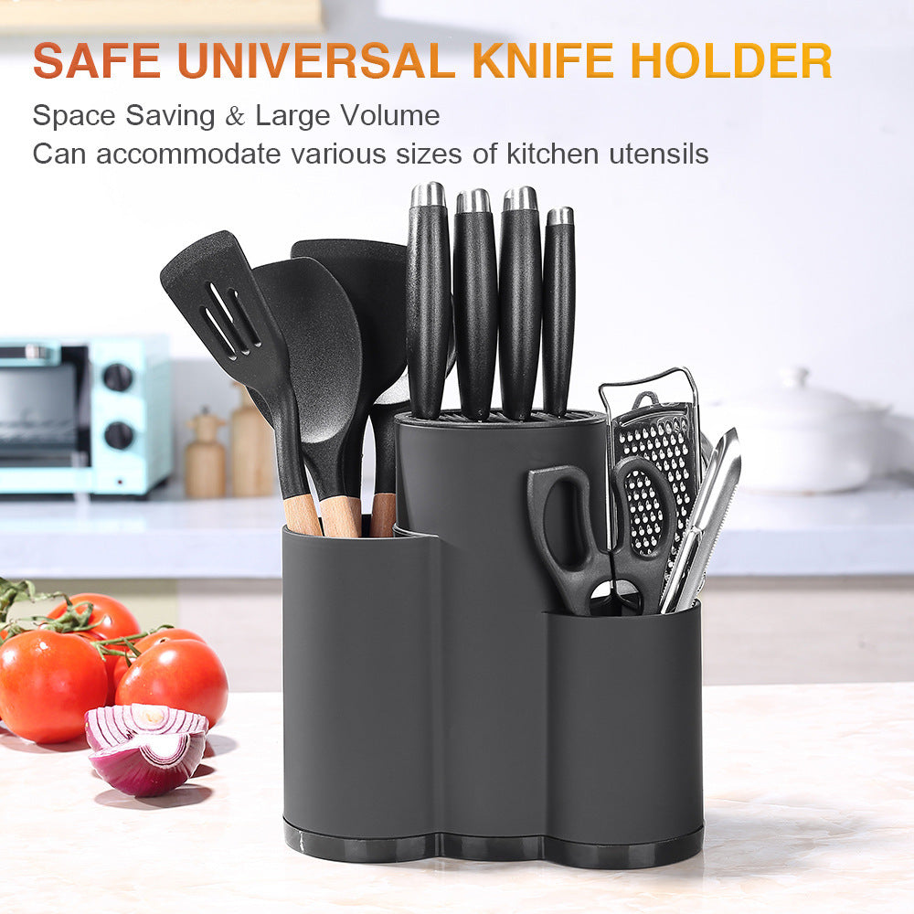 Kitchen Knife Rack, Storage Rack, Countertop Multifunctional Chopsticks Spoon Tube Knife Rack, Integrated Storage Box Household Kitchen Knife Rack