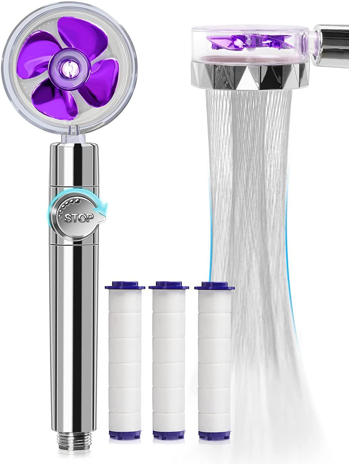 Small Waist Hand-Held Turbocharged Shower Head