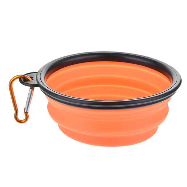 Silicone Large Pet Bowl Foldable TPE Pet Food Bowl Walking Dog Portable Dog Bowl Dog Supplies
