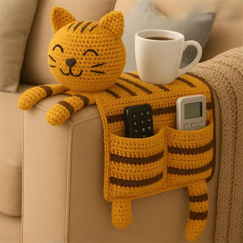 New cross-border handmade cute animal remote control storage, living room sofa storage ornament