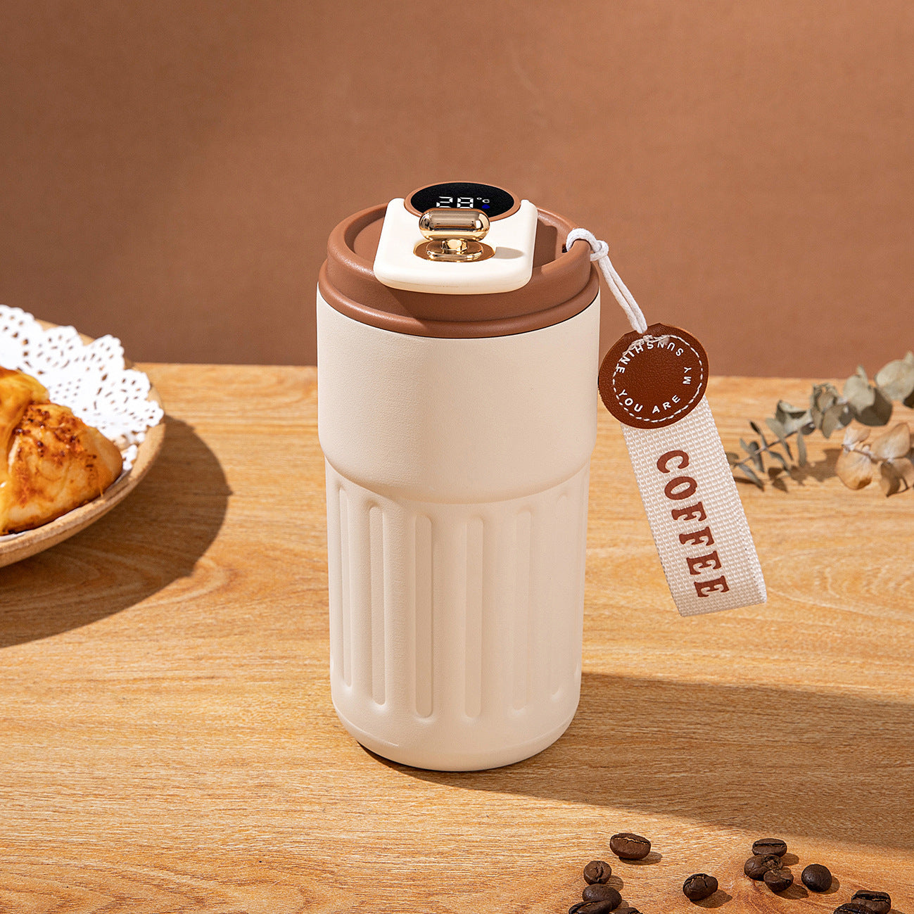 High-Looking Intelligent Temperature Measurement Rope Portable Thermos Cup