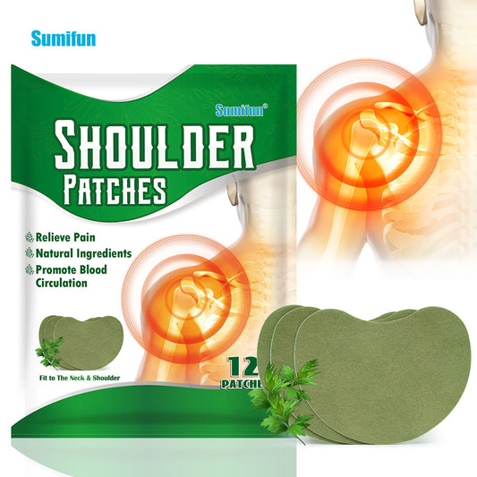 Sumifun Cross-Border Mugwort Shoulder Periarthritis Patch, Shoulder Periarthritis Joint Care Patch 1 Bag 12 Patches