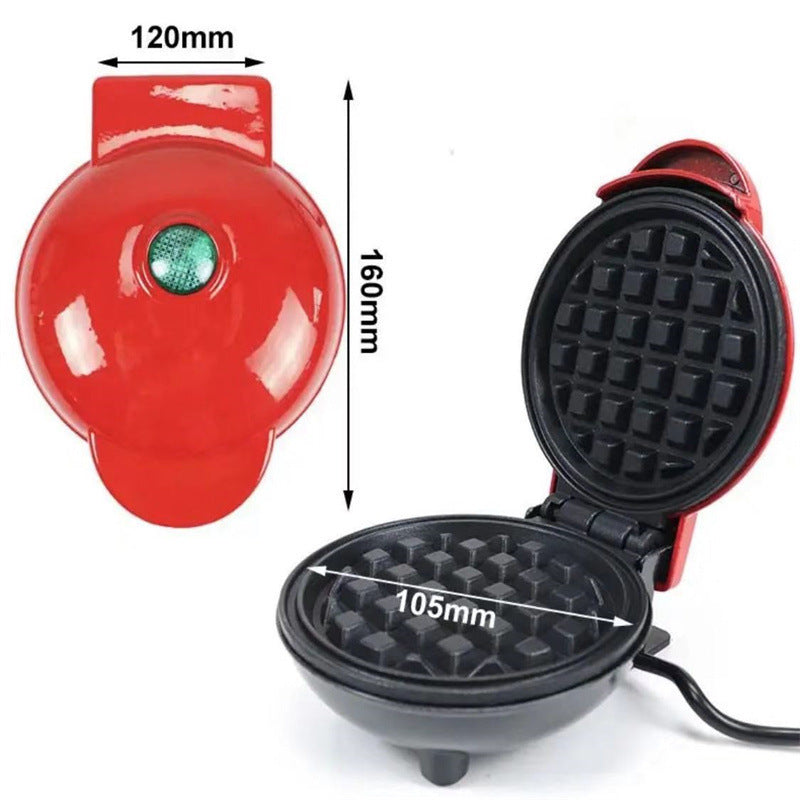 Cross-border Portable Home Waffle Maker, Mini Breakfast Machine, Baking Cake, Heart-shaped, Round Pancake Electric Griddle