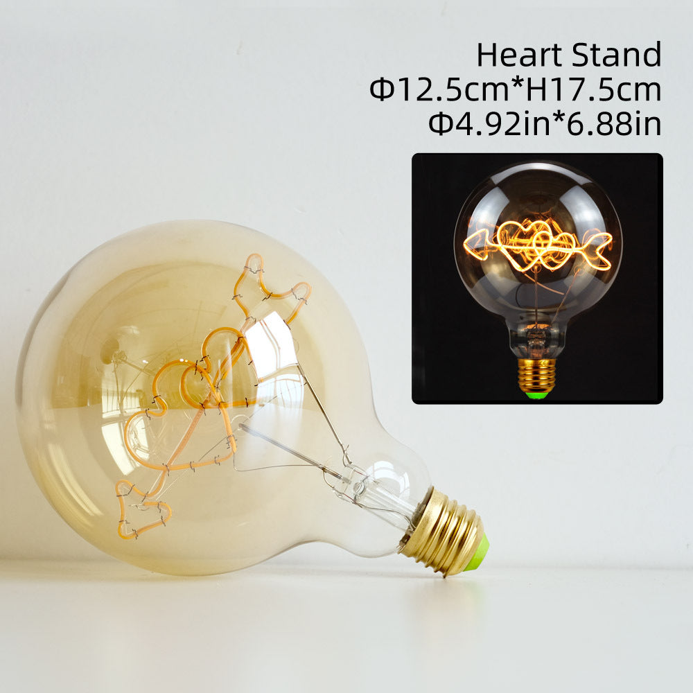 Edison Bulb Letter Lamp, G125 Desk Lamp, Bulb LED Filament Lamp, Modeling Lamp LOVE HOME Note Guitar