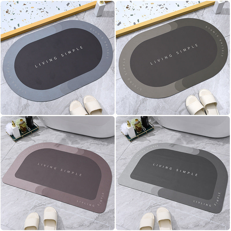 60x40cm Napa Skin Super Absorbent Bath Mat Quick Drying Bathroom Carpet Modern Simple Non-slip Floor Mats Home Oil-proof Kitchen