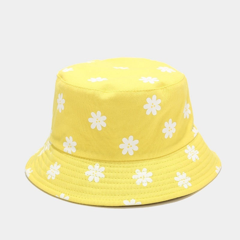 Floral Print, Artistic, Double-sided, Summer Outdoor Fisherman's Hat, Women's, Japanese and Korean Style, New Floral Bucket Hat, Sun Hat, Fresh and Cute