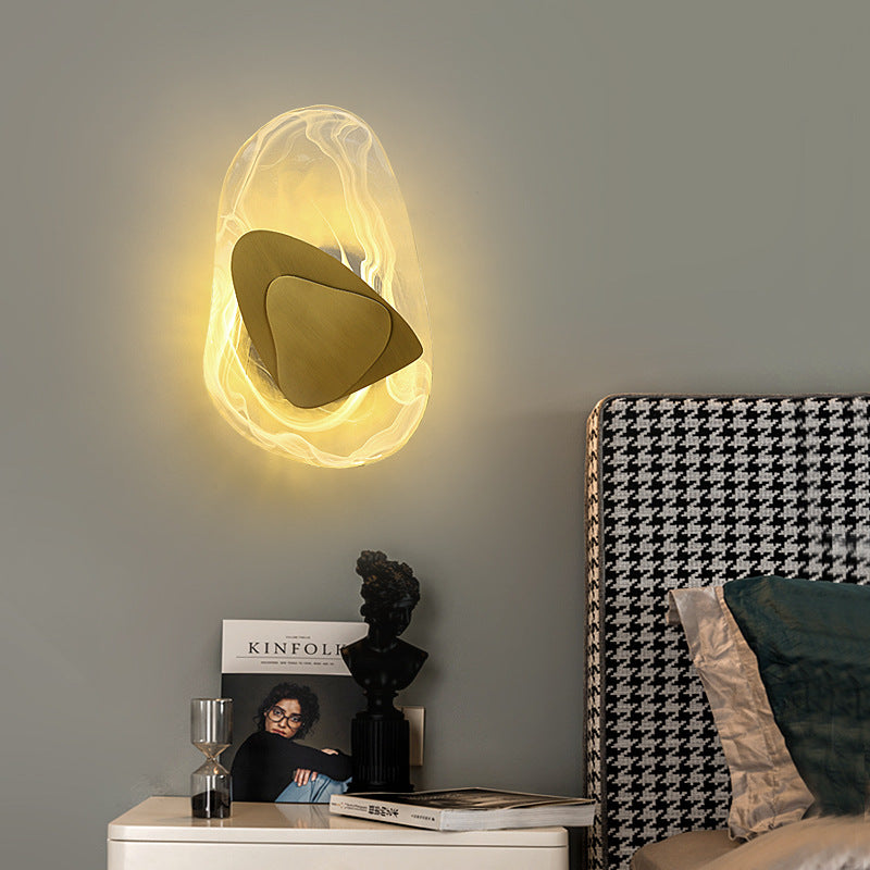 Light Luxury Wall Lamp Modern Minimalist Creative Designer Living Room Background Wall Porch Lamp Bedroom Bedside Lamp Study Lamps