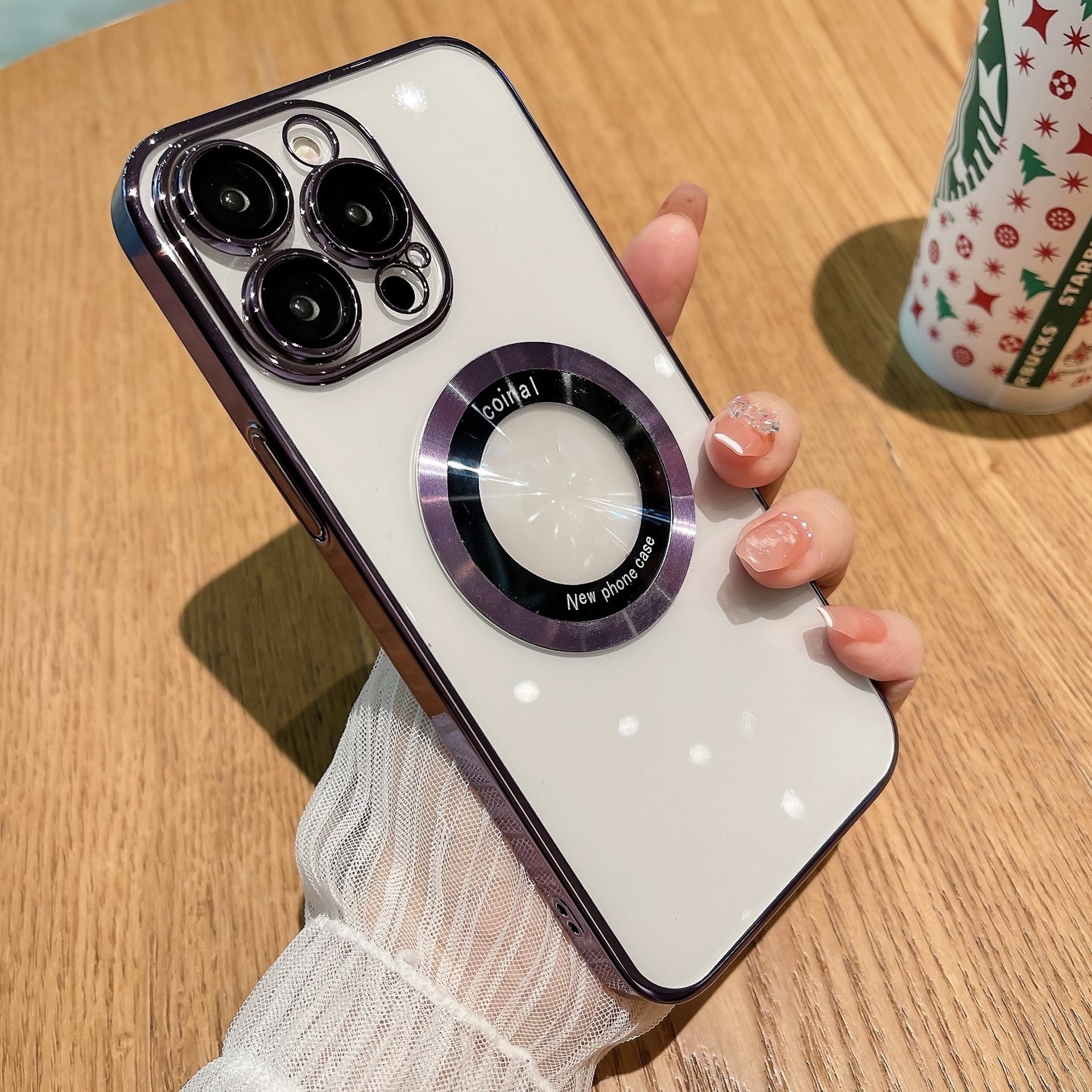 The New Magnetic Suction Leakage Mark Magnifying Glass Is Suitable For iphone14Promax Mobile Phone Case Apple 14 Lens Film Protective Cover