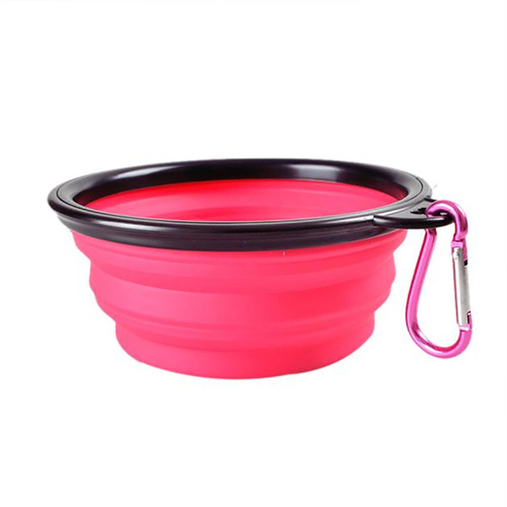 Silicone Large Pet Bowl Foldable TPE Pet Food Bowl Walking Dog Portable Dog Bowl Dog Supplies