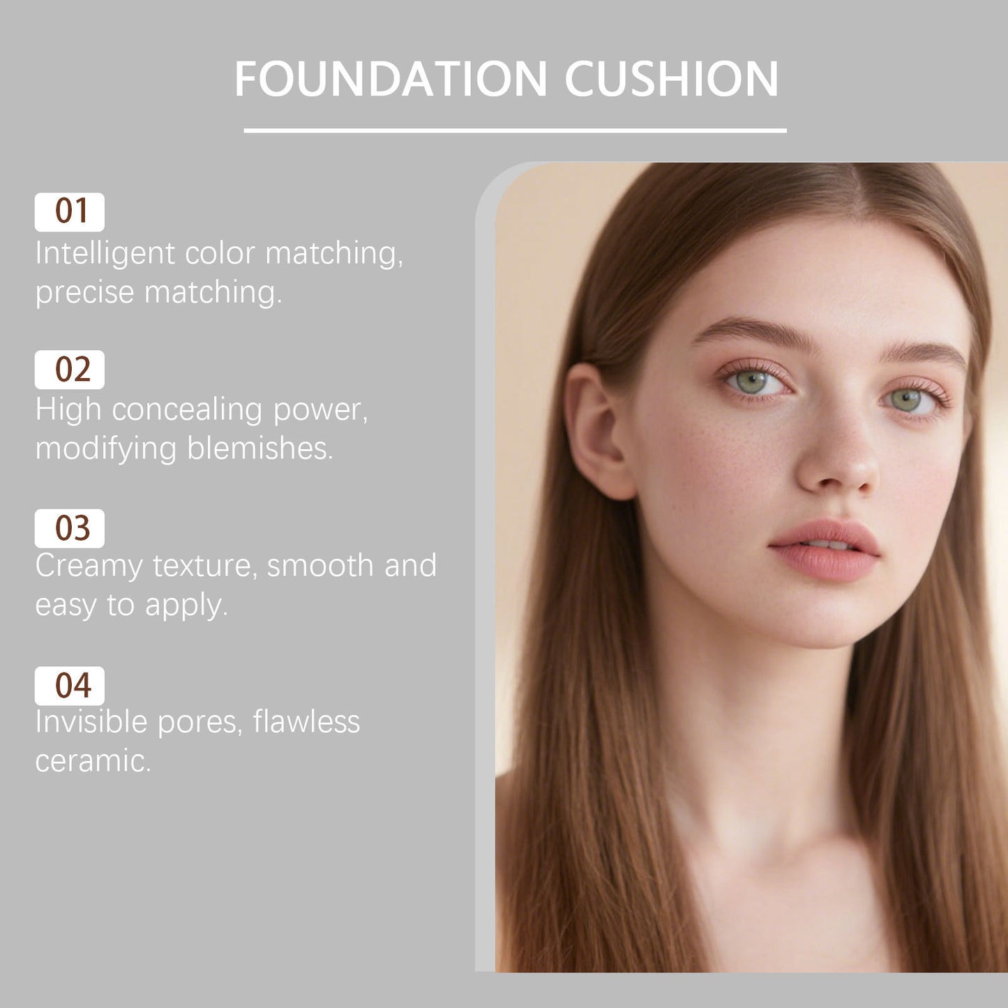 Brightening and Purifying Cushion Series: Corrects Skin Imperfections, Evens Out Skin Tone, and Provides a Lightweight, Natural-looking Base