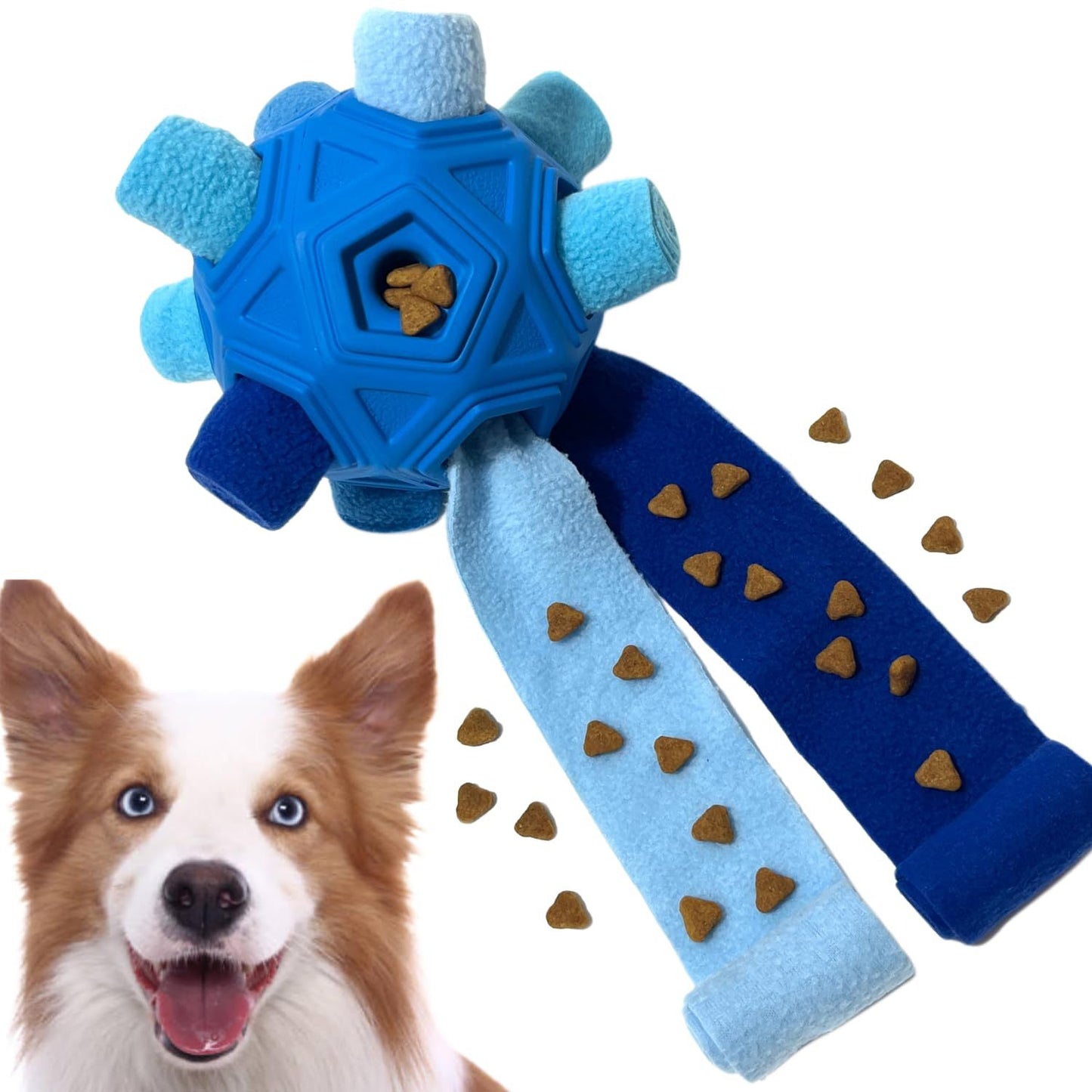 Cross-border pet hollow bite-resistant sniffing ball puzzle energy-consuming pet hidden food fried toy leaking food dog toy