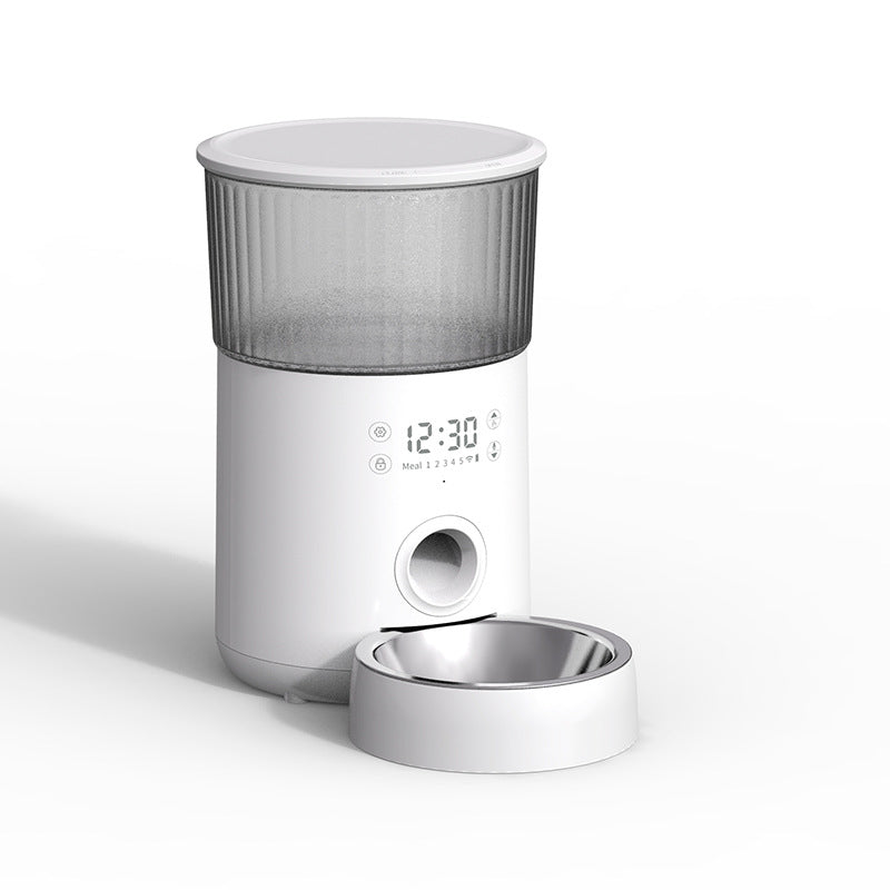 New 4L pet smart button feeder timing quantitative dog cat automatic feeder
