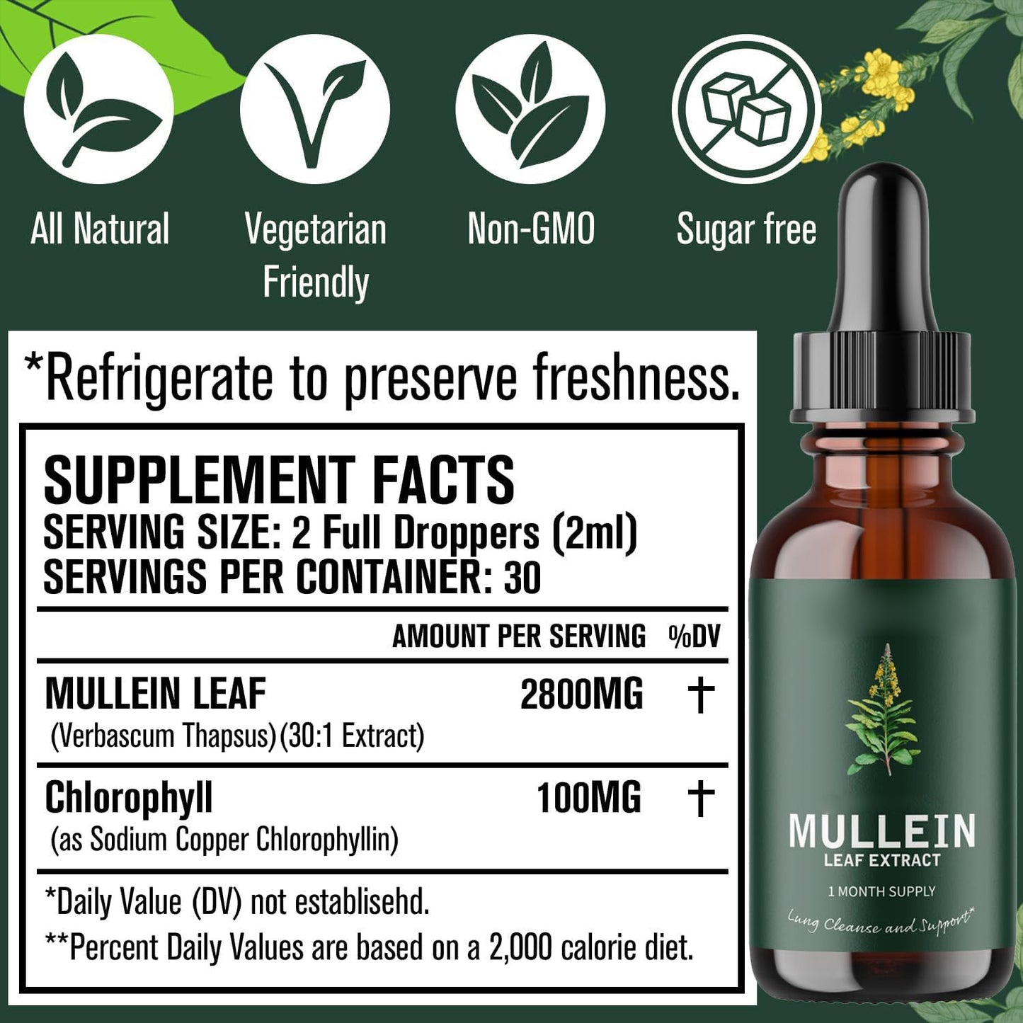Mullein Drops Respiratory Health