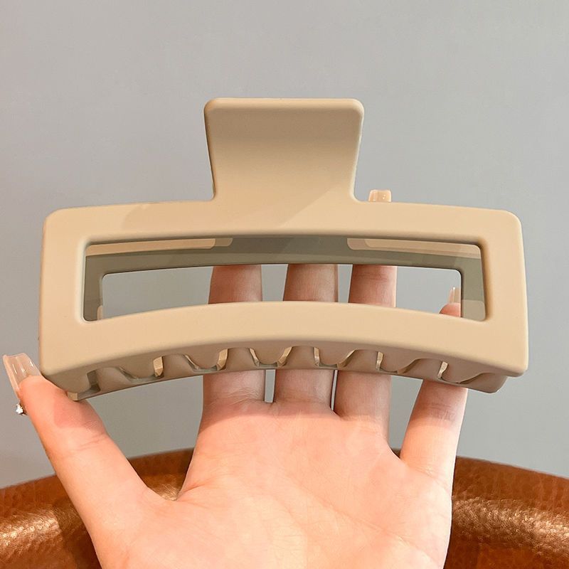 13cm Square Shark Clip for Adult Women with Thick Hair, High Elasticity, Back of Head Fixation Clip, Geometric Design, Versatile