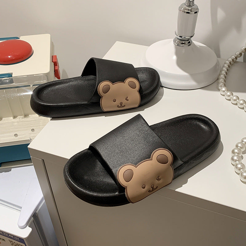 Stepping On Feces Feeling Slippers Female Summer Home Cute Home Couple Shoes Outside Wear Bathroom Home Cool Thick Bottom Slippers Female