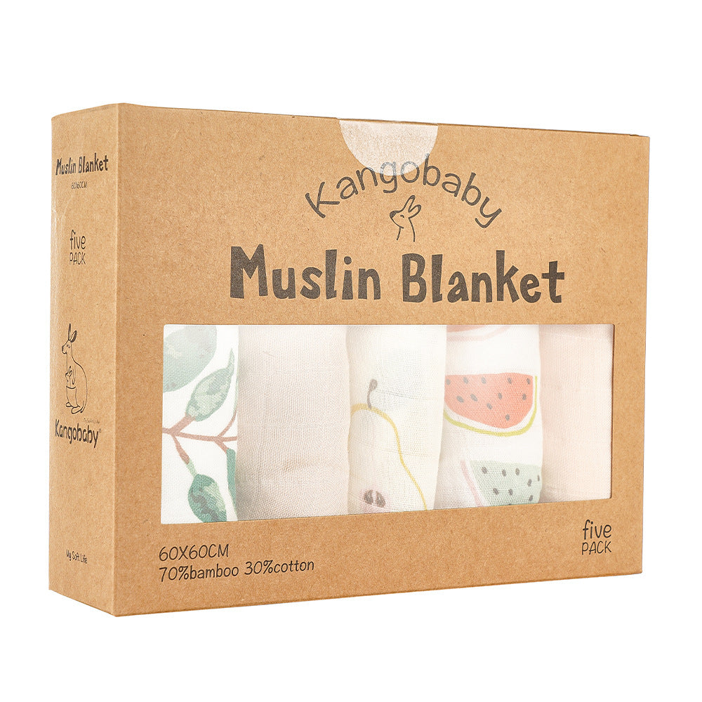 Kangobaby Baby & Maternity Products, Bamboo Cotton Bibs, Baby Bibs, Small Bamboo Cotton, Squares Triangles Boxed
