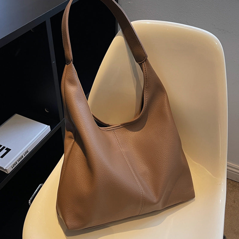 Large Capacity Women's Bag, 2026 New Style, Fashionable and Casual, Soft Leather, Underarm and Shoulder Strap, Mother-and-Daughter Tote Bag for Work and Commuting