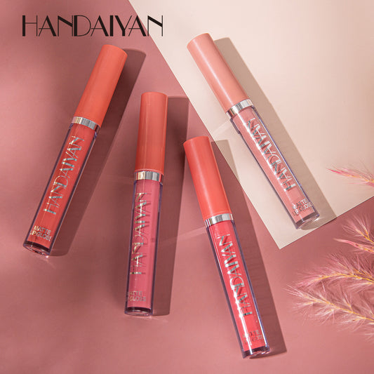 Spot cross-border lip glaze lip gloss lipstick handaiyan single matte small lip gloss long-lasting moisturizing not easy to stain cup