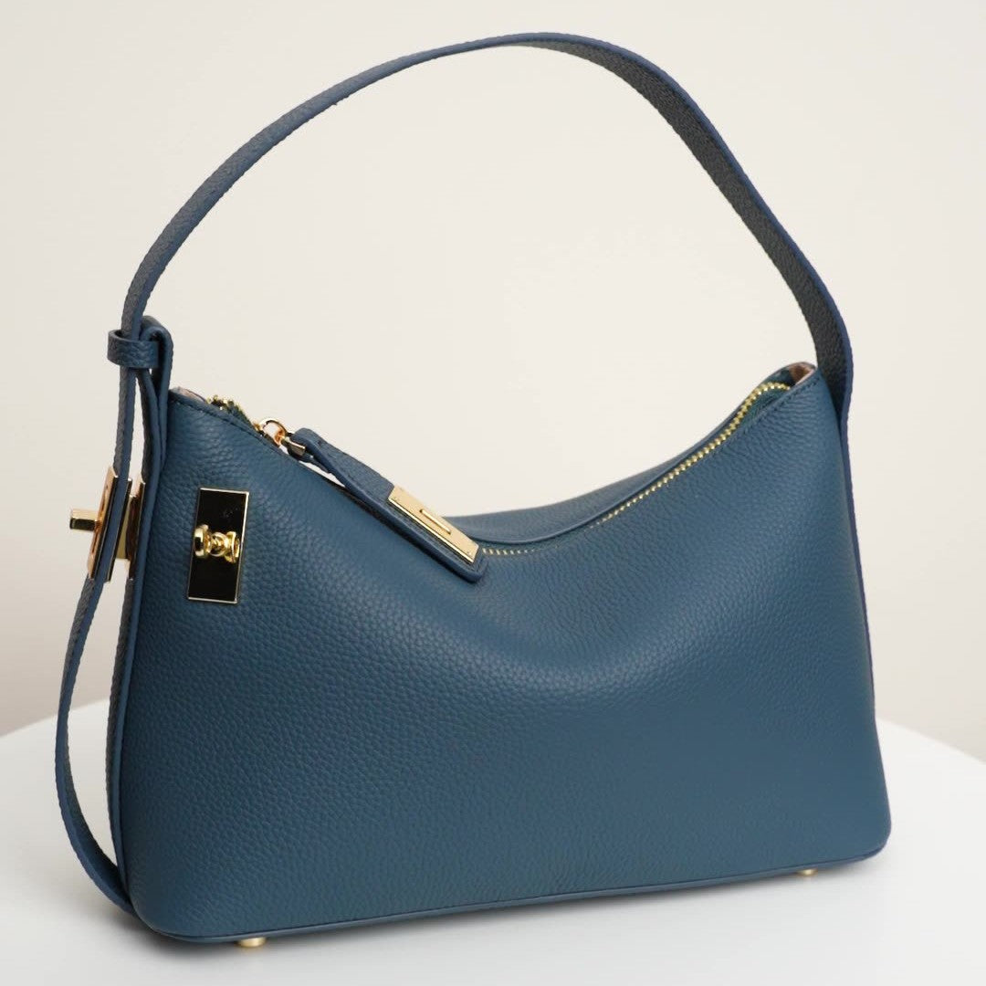 European and American Style High-end Luxury Handbag for Women, Niche Design, Underarm, Shoulder, Crossbody, Dumpling-shaped Genuine Leather Pillow Bag