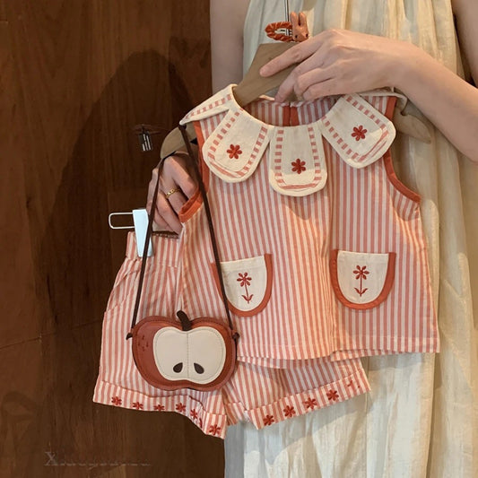 Sweet Little Si Summer Girls' Stylish and Chic Two-Piece Set (Summer 2026)