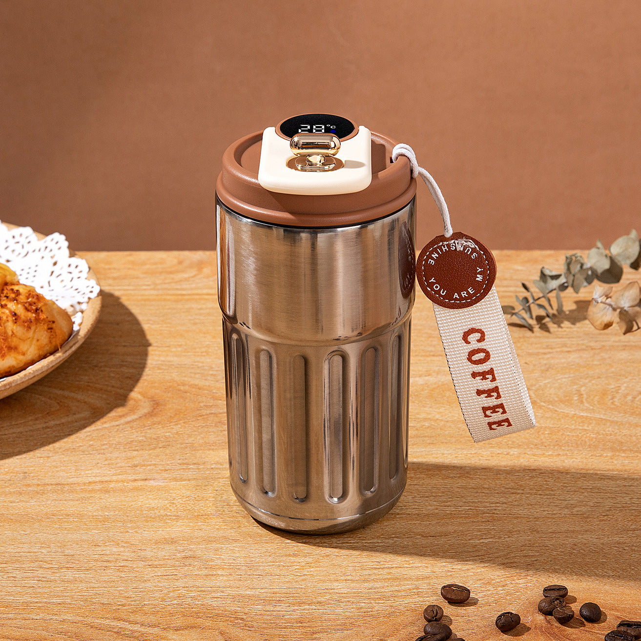 High-Looking Intelligent Temperature Measurement Rope Portable Thermos Cup