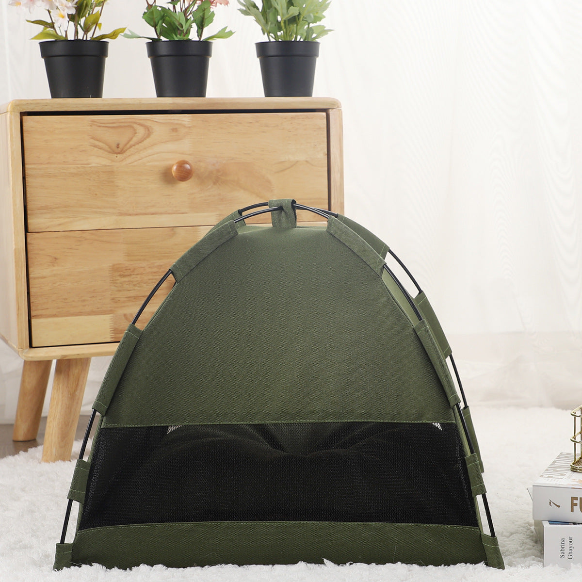 summer cooling mat outdoor pet nest tent breathable foldable solid color simple pet cage