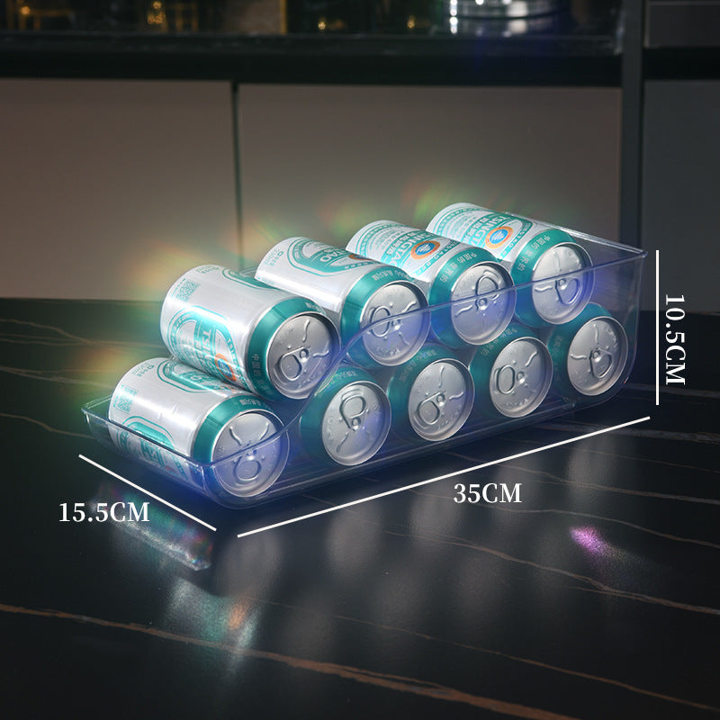 Refrigerator Beer and Beverage Storage Box, Kitchenware Can, Cola and Sprite Storage Rack, Storage Classification Rack