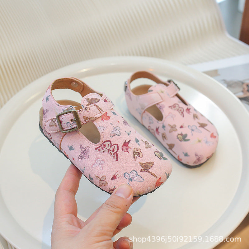2026 Summer New Style Children's Sandals Girls' Birkenstock Shoes Toddler Sports Sandals Little Girls' Soft Sole Beach Shoes