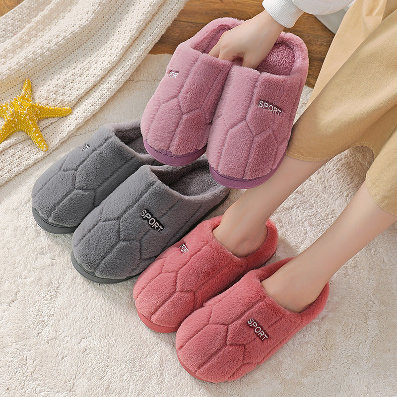 Cotton Slippers For Women, Men's Couple Winter Indoor Home Non-Slip Cotton Slippers
