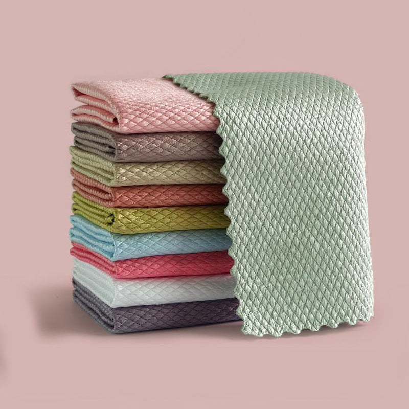 5/10Pcs Kitchen Anti-Grease Wiping Rag Cleaning Cloth Nano Scale Streak-Free Miracle Cleaning Towel For Home Kitchen Tool