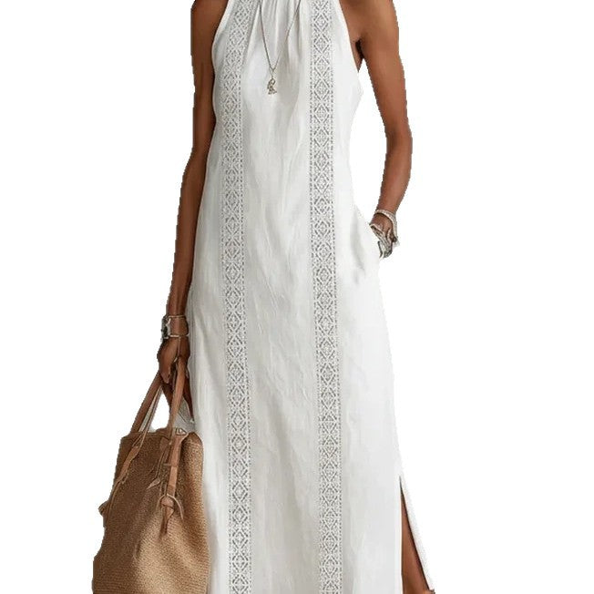 2026 European and American cross-border women's clothing solid color loose long shirt fashion casual women's dress