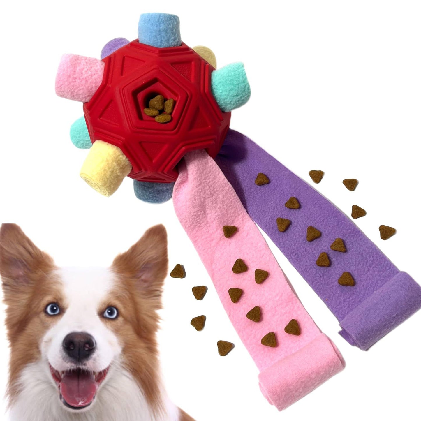 Cross-border pet hollow bite-resistant sniffing ball puzzle energy-consuming pet hidden food fried toy leaking food dog toy