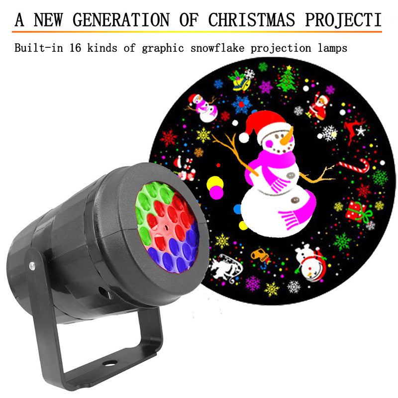Cross-border Exclusively for Christmas Laser Light Projector Effect, Waterproof Outdoor Garden Christmas Decoration Lawn