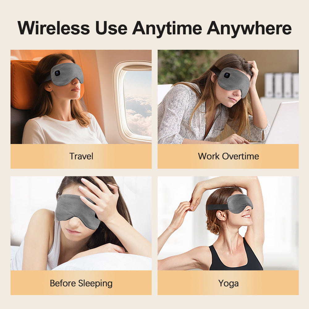 Cross-border Best-selling Smart Temperature-controlled Detachable Rechargeable Eye Mask with Timed Heating and Light Blocking to Relieve Eye Fatigue