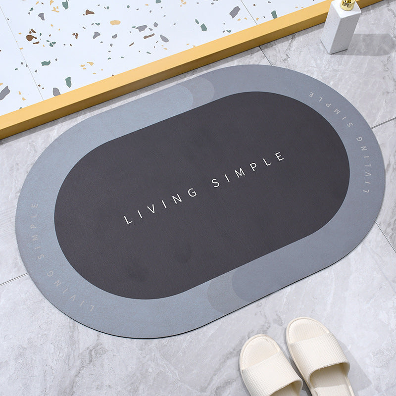 60x40cm Napa Skin Super Absorbent Bath Mat Quick Drying Bathroom Carpet Modern Simple Non-slip Floor Mats Home Oil-proof Kitchen