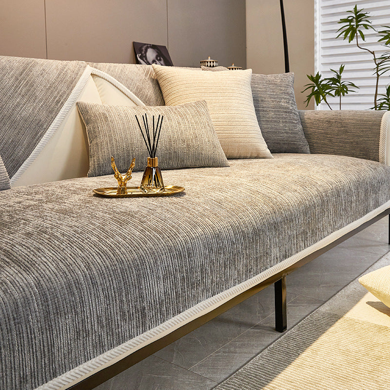 New Chenille Sofa Cushion, Universal Sofa Cover For All Seasons, All-Inclusive Universal Cover, Simple Sofa Cover, Cloth Towel Cushion