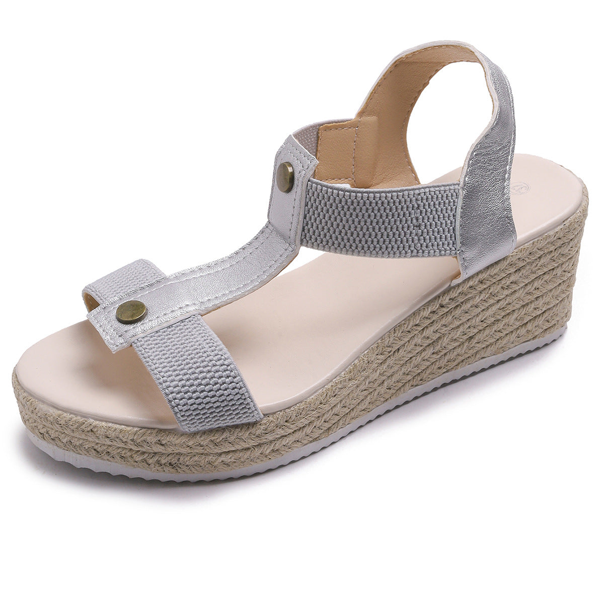 Amazon's New 2026 Summer Peep-toe Fashion Platform Elastic Slip-on Comfortable Plus Size Women's Sandals, In Stock and Wholesale.