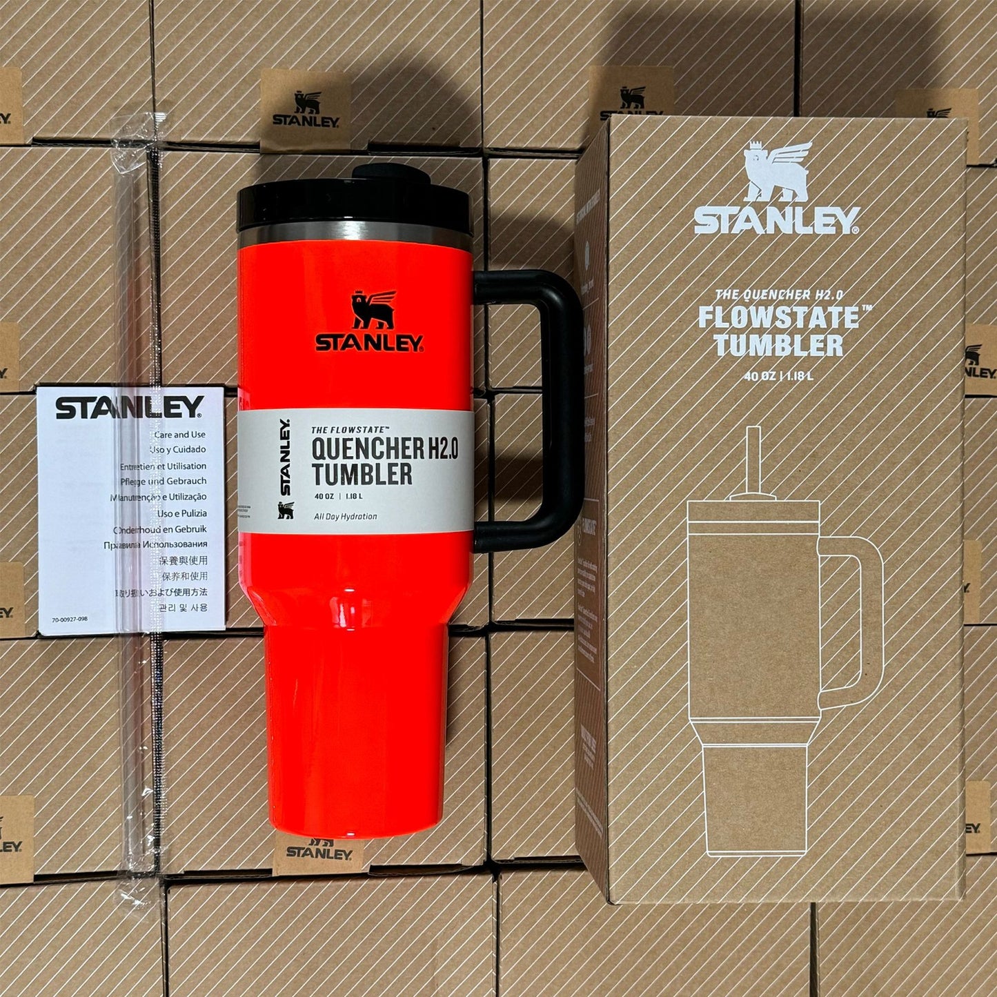 40oz 2nd Generation Stanley Car Cup, Thermos Cup Handle Stanley 40oz Giant Ice Cup Big Belly