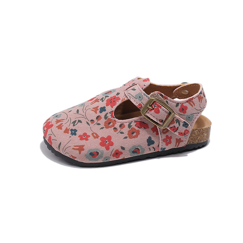 2026 Summer New Style Children's Sandals Girls' Birkenstock Shoes Toddler Sports Sandals Little Girls' Soft Sole Beach Shoes