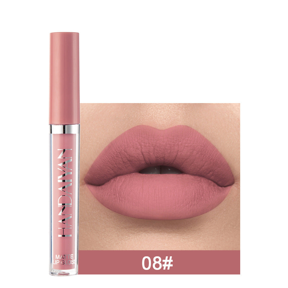 Spot cross-border lip glaze lip gloss lipstick handaiyan single matte small lip gloss long-lasting moisturizing not easy to stain cup